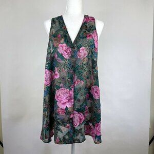 Victoria Secret Women's Size M/L Vintage Gold Label Sleeveless Floral Slip Dress